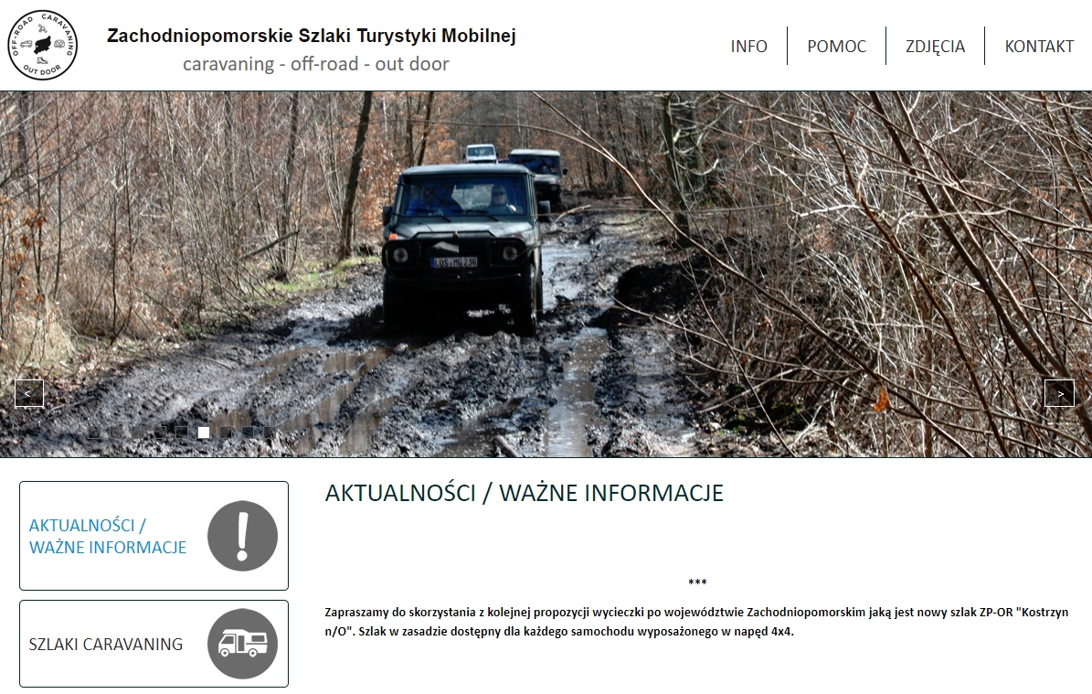 Screen ze strony off-road