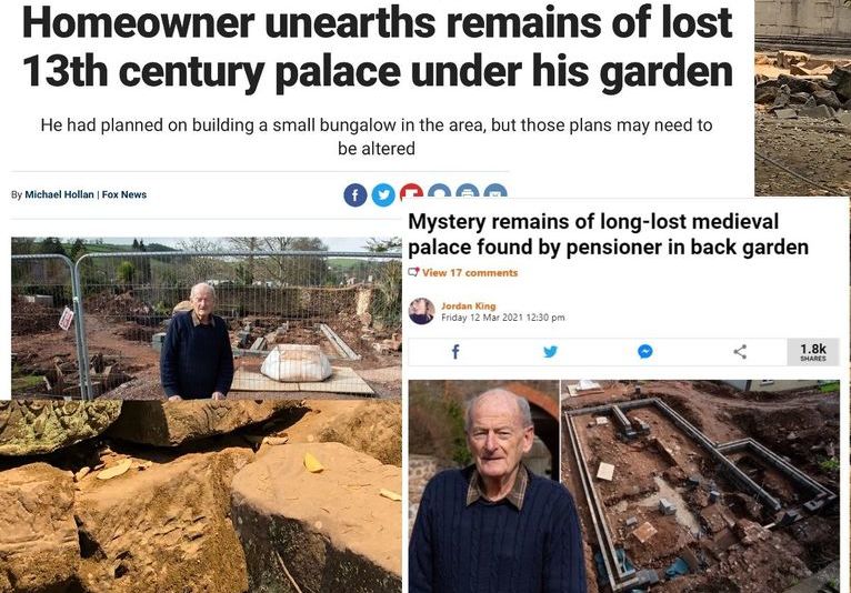 Na działce brytyjskiego emeryta odkryto ruiny pałacu