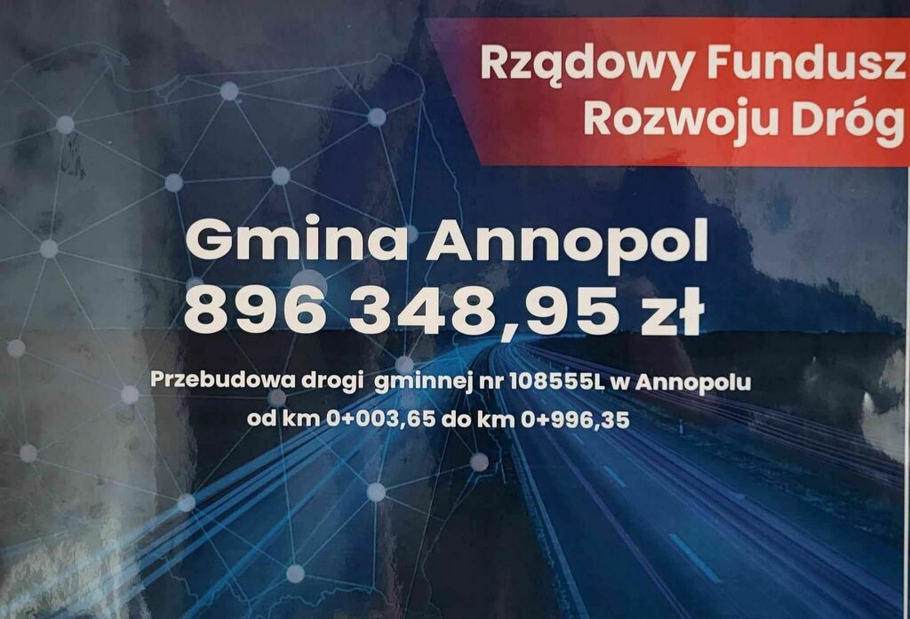 
                                                    BUDOWA UL. KASZTANOWEJ ORAZ PRZEBUDOWA UL. SZKOLNEJ W ANNOPOLU DOFINANSOWANA Z RZĄDOWEGO FUNDUSZU ROZWOJU DRÓG.
                                                