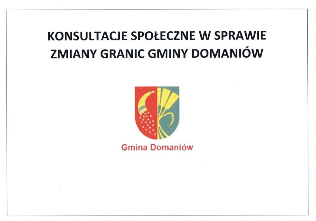 Konsultacje społeczne w sprawie zmiany granic administracyjnych gminy Domaniów