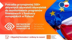 Rola organizacji pozarządowych w procesie monitorowania programów krajowych i regionalnych finansowanych z funduszy europejskich