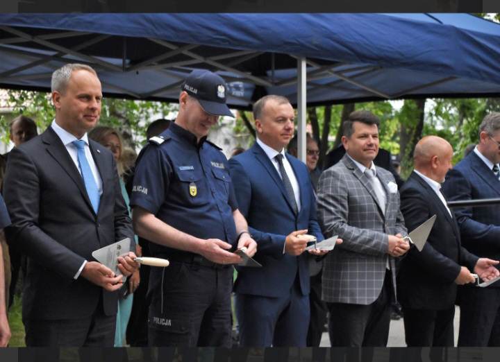 Wmurowanie Kamienia Węgielnego pod Posterunek Policji w Domaniowie