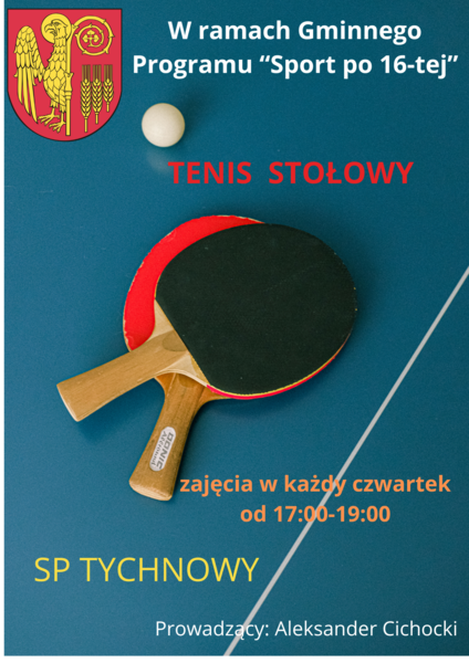 Plakat Tenis stołowy