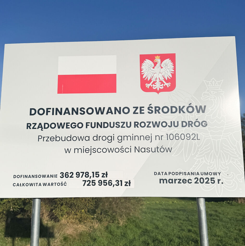 Przebudowa drogi gminnej 106092L w Nasutowie