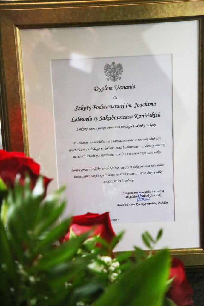 Otwarcie nowego budynku szkoły w Jakubowicach Konińskich