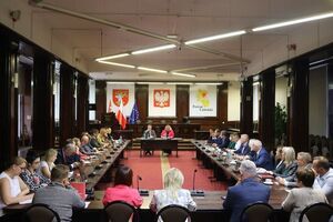 Posiedzenie Powiatowego Zespołu Zarządzania Kryzysowego w Lublinie.