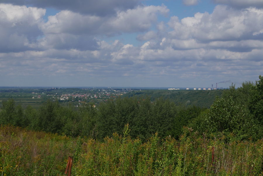 panorama Puław widziana ze Wzgórza Trzech Krzyży w Zbędowicach
