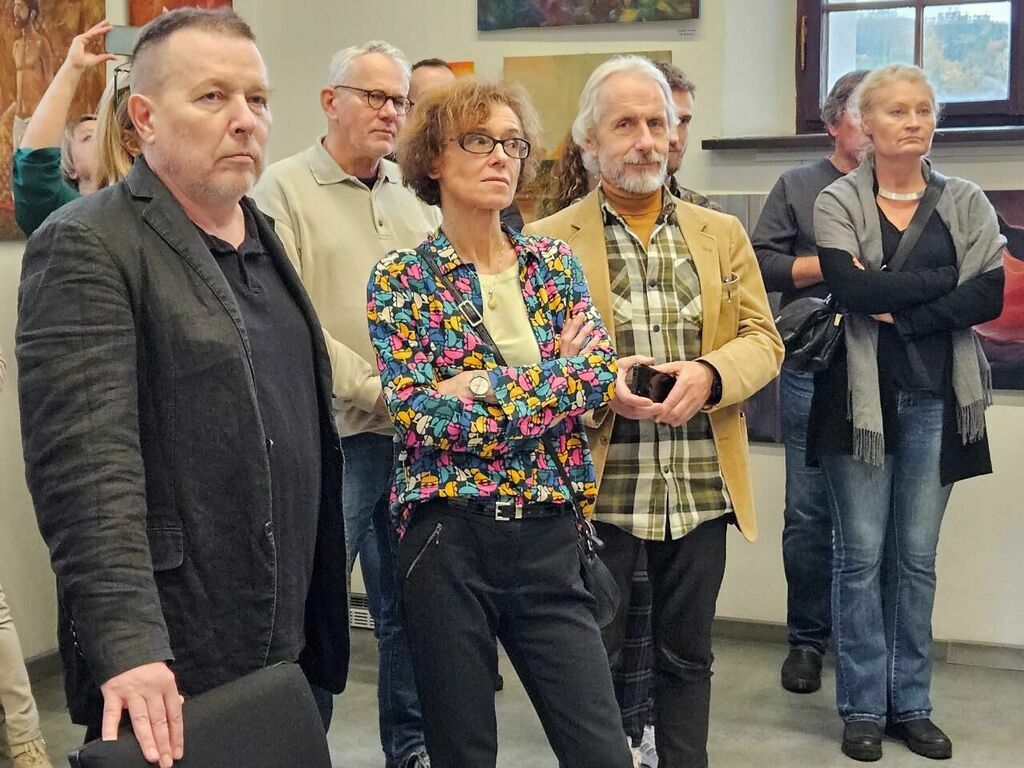 Od lewej: prof. Tomasz Zawadzki, redaktor Piotr Sarzyński, kurator dr Dorota Seweryn-Puchalska, prof. Mariusz Drzewiński i prof. Urszula Ślusarczyk