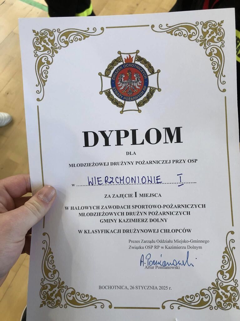 I Gminne Halowe Młodzieżowe Zawody Sportowo-Pożarnicze