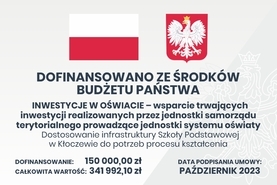 Dostosowanie infrastruktury Szkoły Podstawowej w Kłoczewie do potrzeb procesu kształcenia