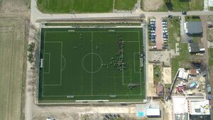 Otwarcie boiska w Kornowacu 21-03-2024 z drona