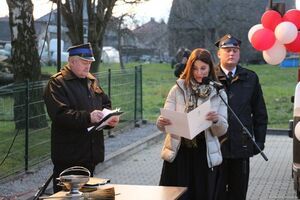 2024-12-18 Przekazanie nowego samochodu ratowniczo - gaśniczego dla OSP Pogrzebień