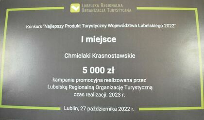 CHMIELAKI KRASNOSTAWSKIE NAJLEPSZYM PRODUKTEM TURYSTYCZNYM WOJEWÓDZTWA LUBELSKIEGO 2022