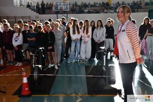 Szkolna Liga Rowerowa w Jedynce z mistrzynią olimpijską