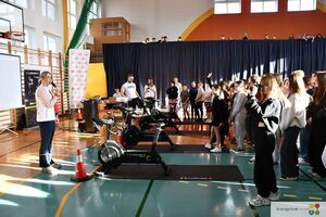 Szkolna Liga Rowerowa w Jedynce z mistrzynią olimpijską