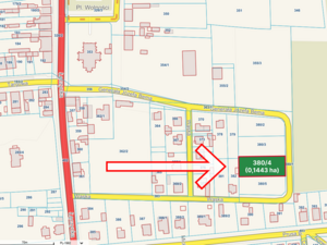 Mapa poglądowa lokalizacji działki