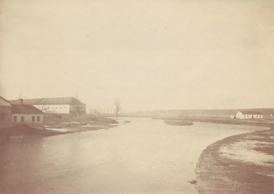 [MK/H/657/035] Widok na rzekę Wieprz i koszary wojskowe,Krasnystaw, 1916 r.