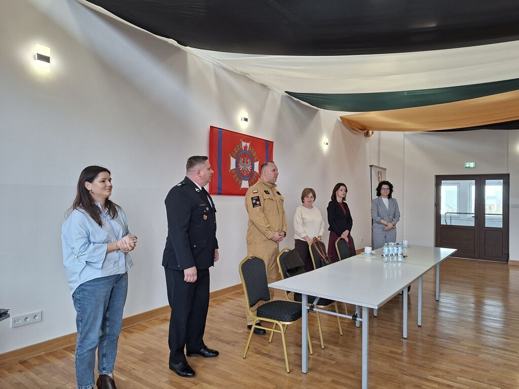 Eliminacje gminne 45 edycji Ogólnopolskiego Turnieju Wiedzy Pożarniczej pod hasłem „Młodzież Zapobiega Pożarom“ .