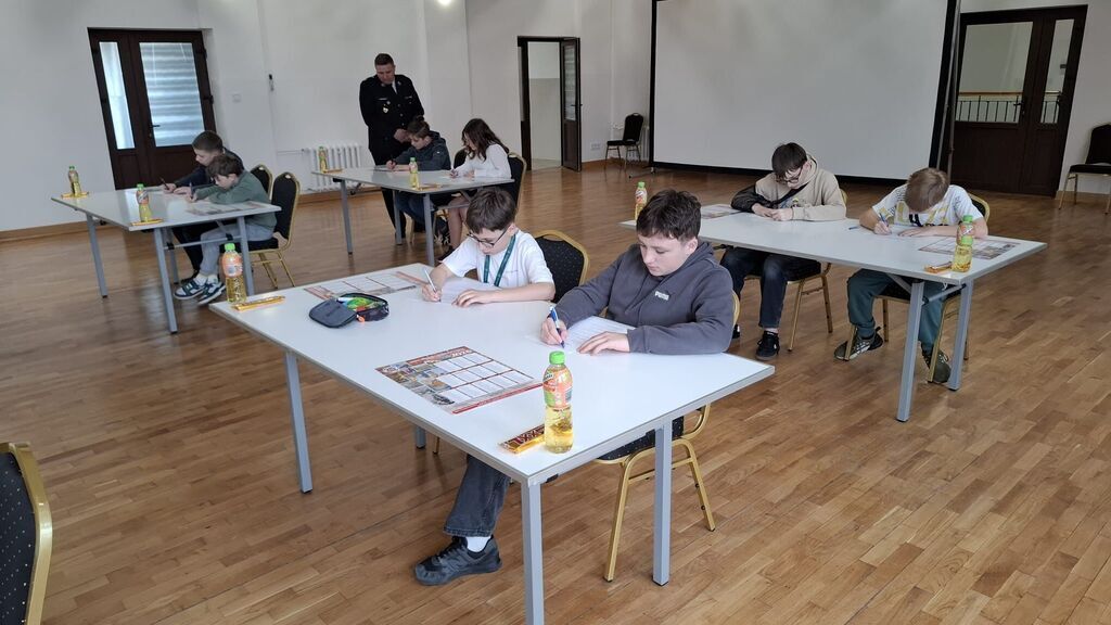 Eliminacje gminne 45 edycji Ogólnopolskiego Turnieju Wiedzy Pożarniczej pod hasłem „Młodzież Zapobiega Pożarom“ .