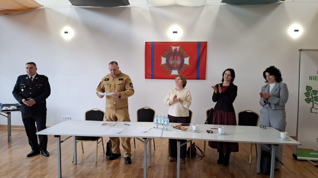 Eliminacje gminne 45 edycji Ogólnopolskiego Turnieju Wiedzy Pożarniczej pod hasłem „Młodzież Zapobiega Pożarom“ .