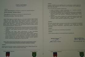 Podpisanie umowy partnerskiej z Gminą Dąbrowa