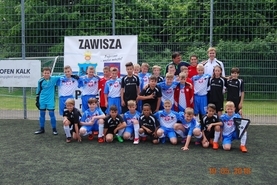 Młodzi piłkarze Zawiszy Pajęczno rocznik 2007 po turnieju w Dusseldorfie