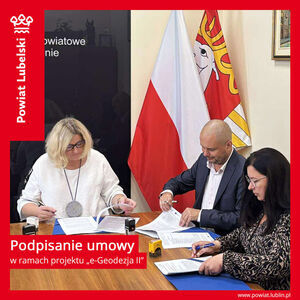 Podpisanie kolejnej umowy w ramach projektu „e-Geodezja II”