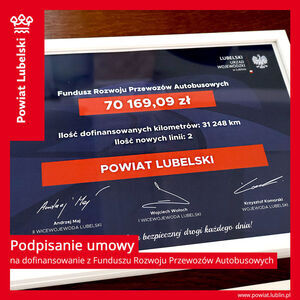 Podpisanie umowy na dofinansowanie tras o charakterze użyteczności publicznej