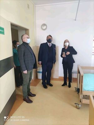 Wizyta Rektora lubelskiego Uniwersytetu Medycznego w Szpitalu Powiatowym w Rykach