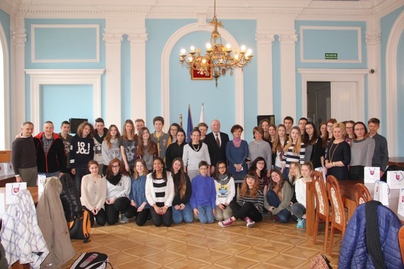 Wizyta włoskich nauczycieli i uczniów w puławskim Starostwie