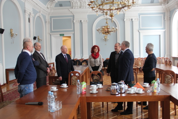 Ukraińska delegacja z Rejonu Młynowskiego w puławskim Starostwie