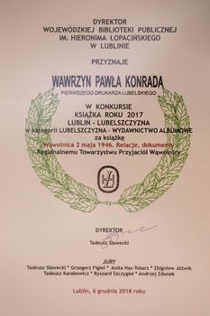 Zwycięstwo  wydawnictwa Wąwolnica 2 maja 1946: relacje, dokumenty! fot. Dariusz Malinowski