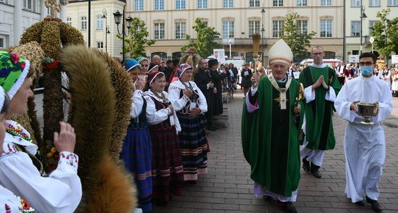 Poświęcenie Wieńców Dożynkowych na Dożynkach Prezydenckich 2020 w Warszawie