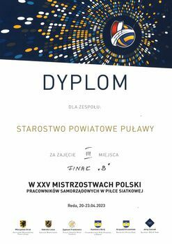 XXV Mistrzostwa Polski Pracowników Samorządowych w Piłce Siatkowej Reda 20-23.04.2023 r.