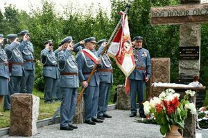 Odsłonięcie pomnika upamiętniającego Bitwę Warszawską 1920 r. w Czesławicach w gminie Nałęczów