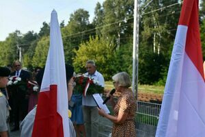 80. rocznica wysadzenia pociągu amunicyjnego w pobliżu stacji kolejowej w Gołębiu