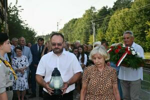 80. rocznica wysadzenia pociągu amunicyjnego w pobliżu stacji kolejowej w Gołębiu