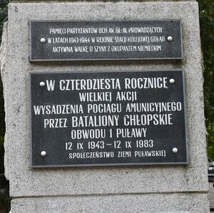 81. rocznica wysadzenia pociągu amunicyjnego w pobliżu stacji kolejowej w Gołębiu