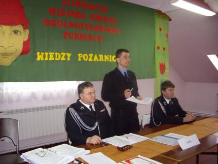 Informacja z przebiegu Finału Miejsko-Gminnego Ogólnopolskiego Turnieju Wiedzy Pożarniczej "Młodzież Zapobiega Pożarom"