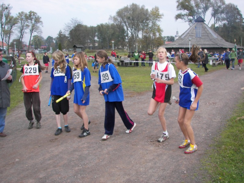 MISTRZOSTWA POWIATU OSTROWSKIEGO   W SZTAFETOWYCH BIEGACH PRZEŁAJOWYCH  ODOLANÓW  18.10.2010