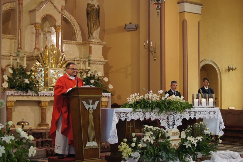 120-lecie OSP Raszków, poświęcenie i przekazanie nowego samochodu  ratowniczo-gaśniczego SCANIA i Miejsko-Gminne obchody "Dnia Strażaka"