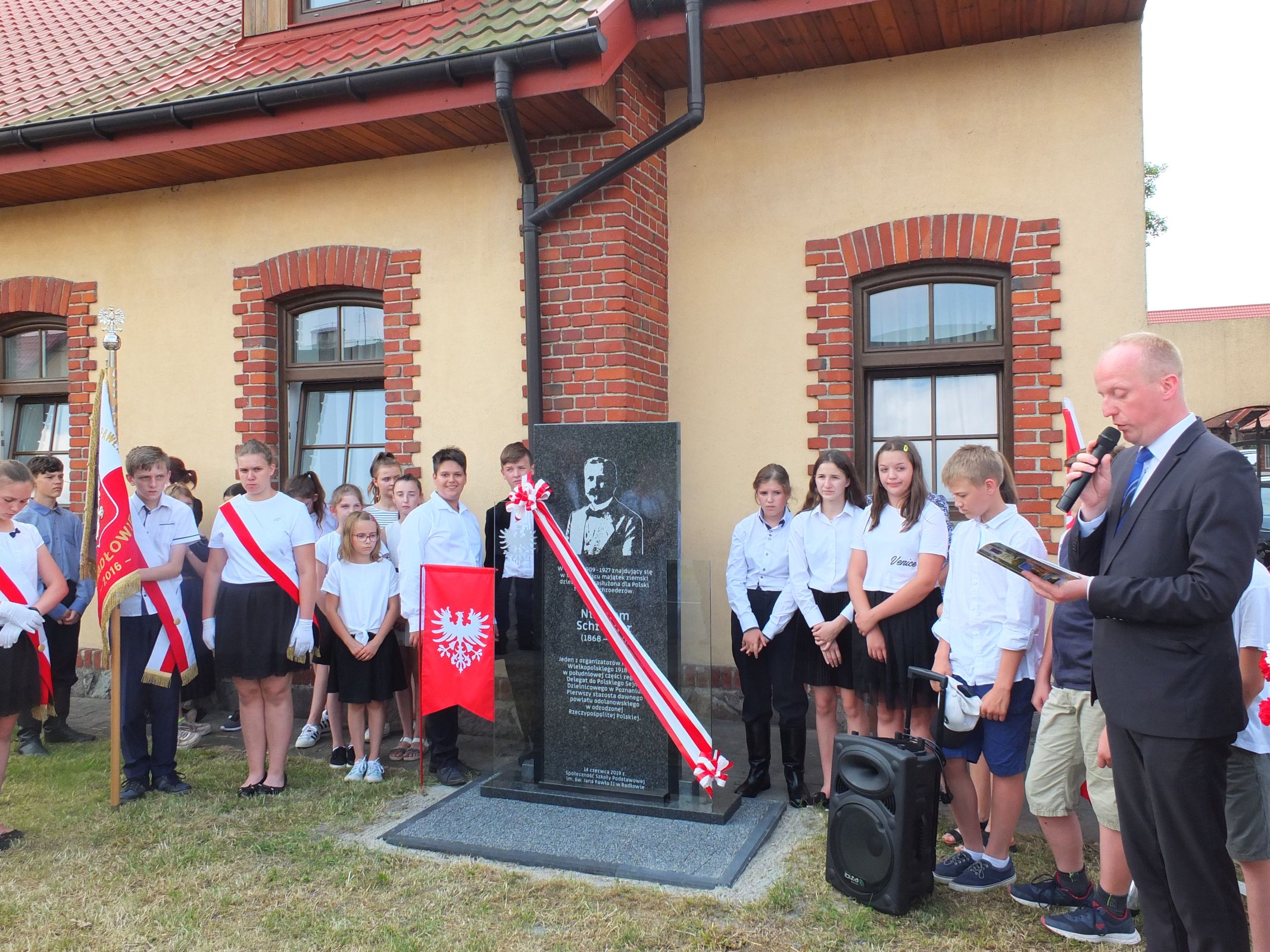 Odsłonięcie pomnika Schroedera w Radłowie