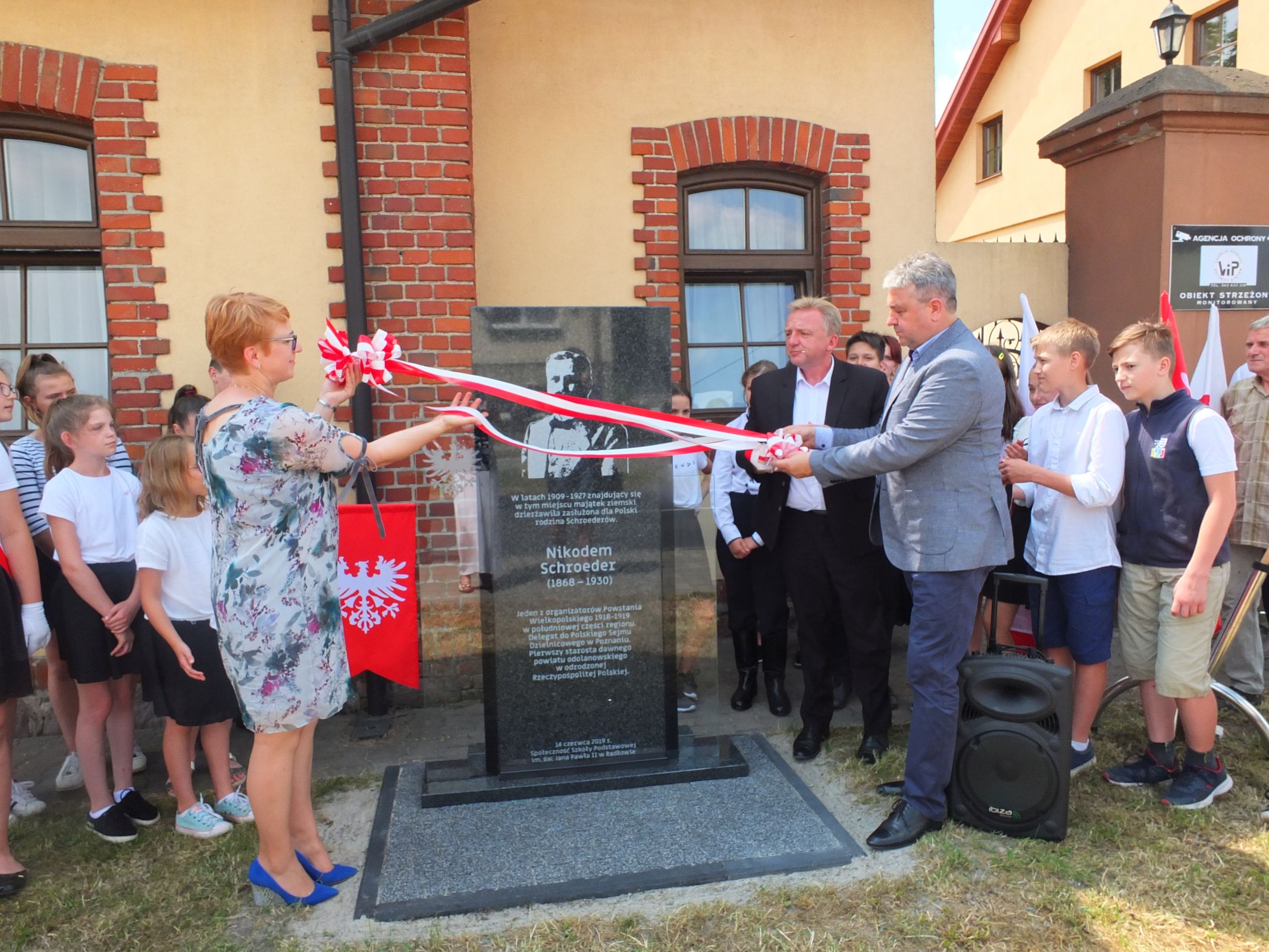 Odsłonięcie pomnika Schroedera w Radłowie