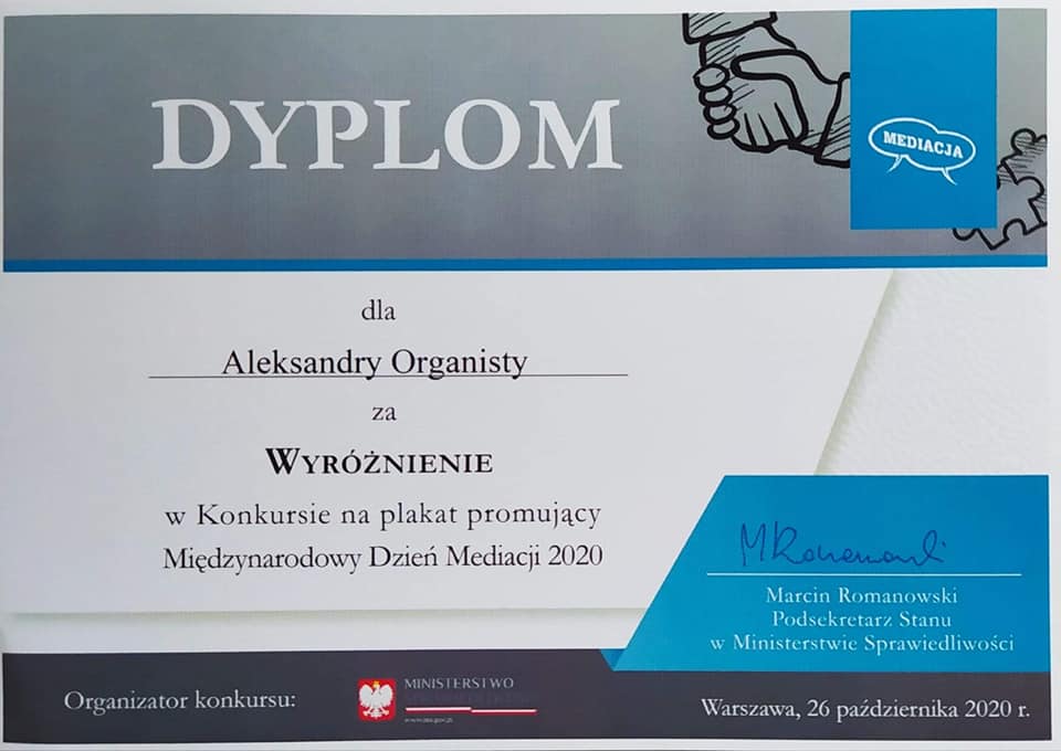 Ola Organista ze szkoły w Korytnicy z wizytą w Ministerstwie Sprawiedliwości