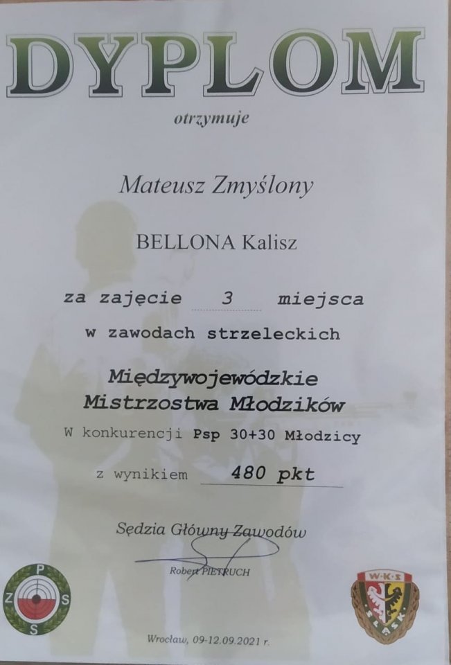 Brązowy medalista Międzywojewódzkich Mistrzostw Młodzików z Radłowa