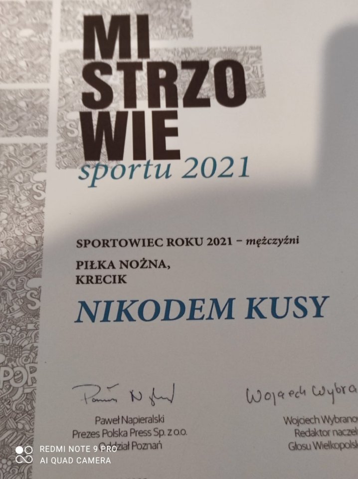 Nikodem Kusy z Gminy Raszków Sportowcem Roku 2021