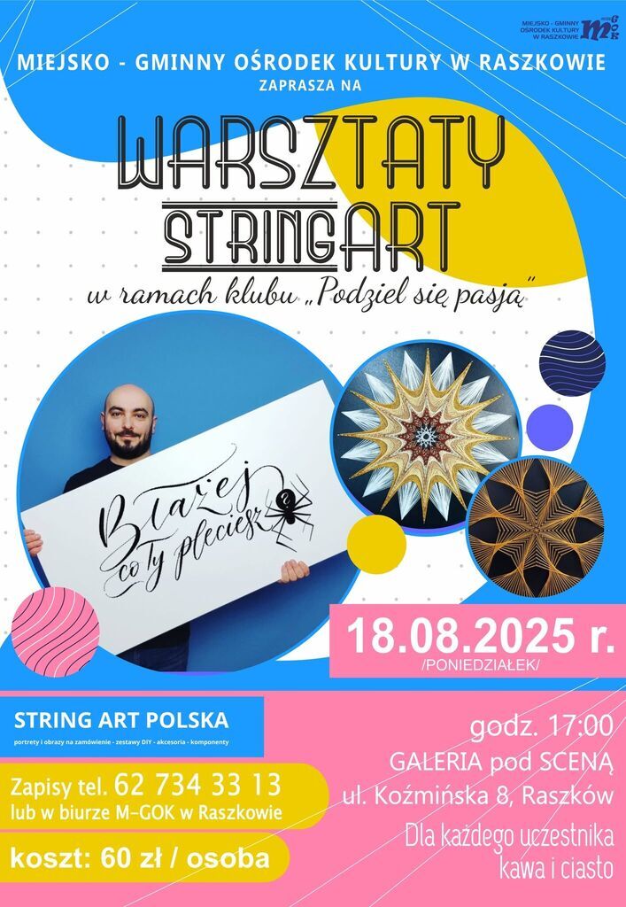 Zaproszenie na zajęcia String Art