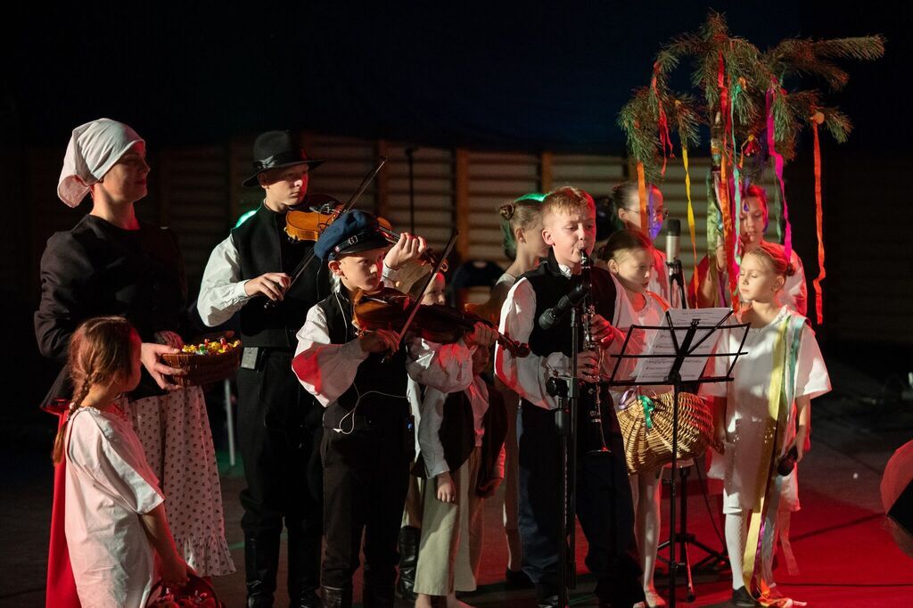 Dziecięca kapela dudziarska na koncercie „Tradycja łączy”