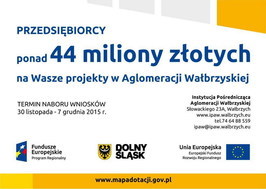 Przedsiębiorcy! Ponad 44 mln zł do wzięcia na Wasze projekty w Aglomeracji Wałbrzyskiej! 