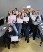 Uczniowie z Zespołu Szkół na warsztatach w Wyższej Szkole Bankowej we Wrocławiu